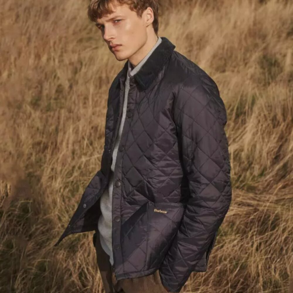 Barbour Men's Liddesdale Quilted Jacket MSRP $ 270 in Navy British Heritage